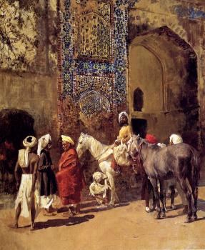 Edwin Lord Weeks : Blue Tiled Mosque at Delhi India